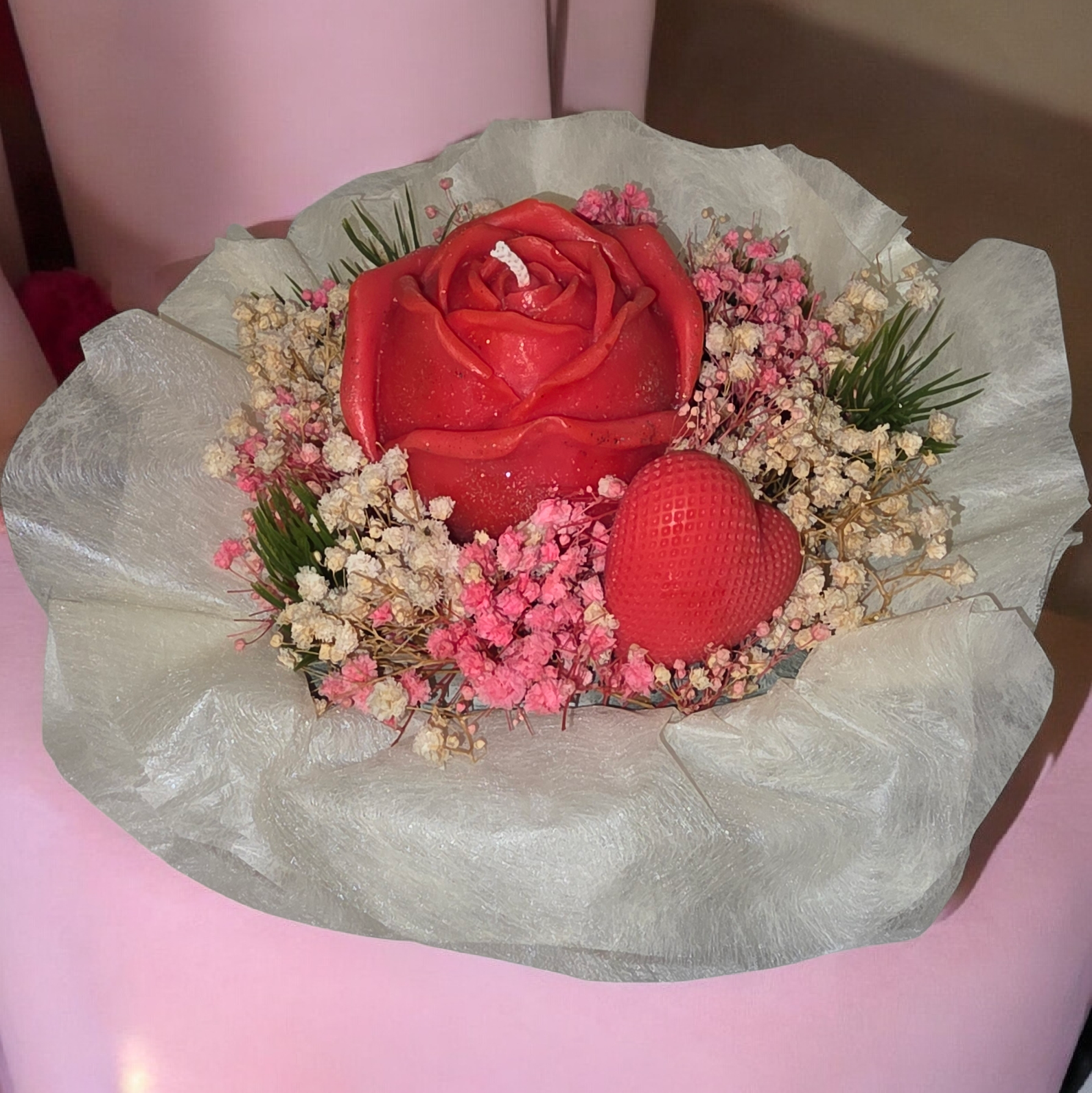 bouquet rose éternelle