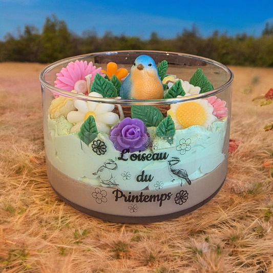 centre de table " L'oiseau du Printemps"