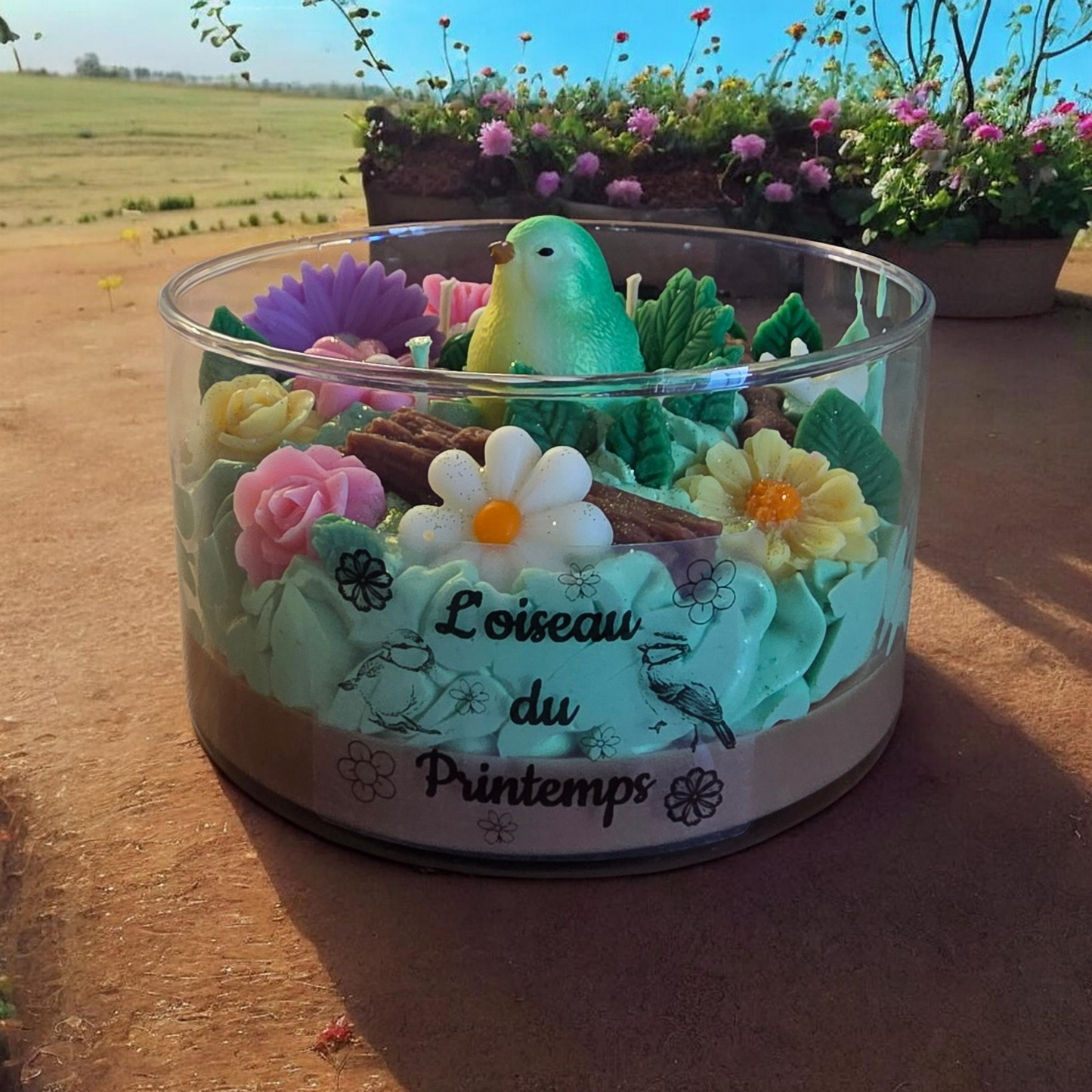 centre de table " L'oiseau du Printemps"