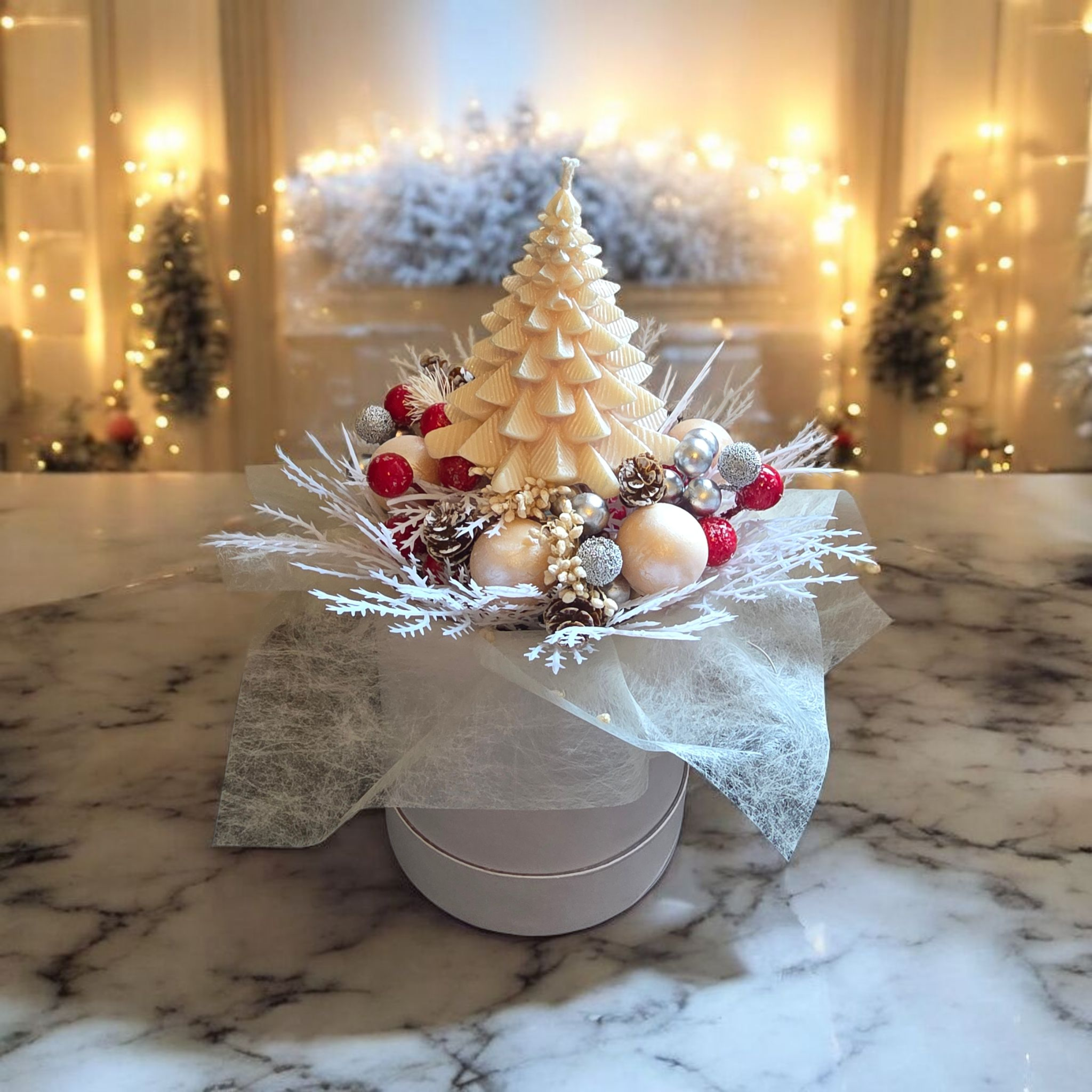 Bouquet sapin enneigé